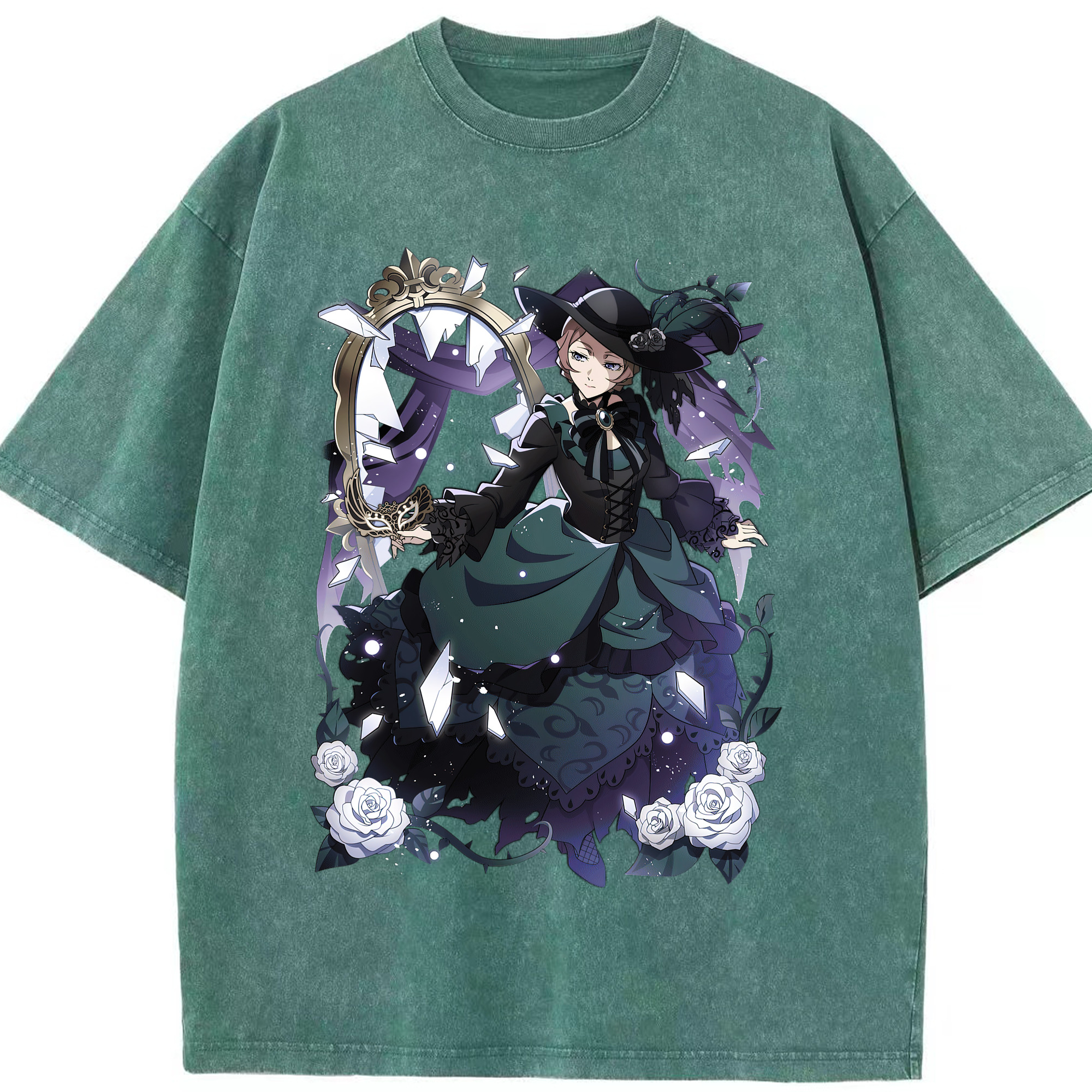 （画像用） 文豪ストレイドッグス Bungo Stray Dogs 綿100% ヴィンテージ風 半袖Tシャツ（フロントプリント）